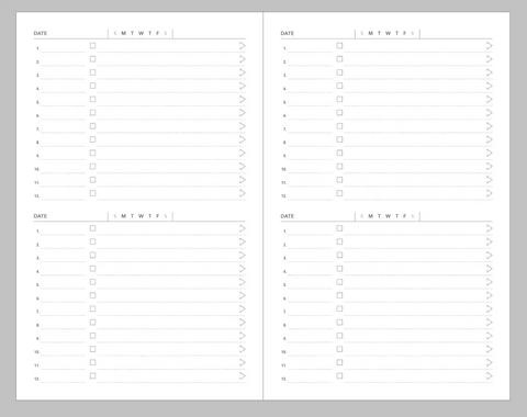 The inside spread of the days