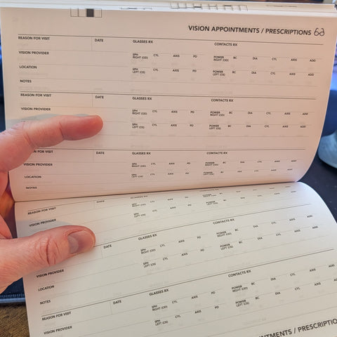 Vision appointments and glasses prescriptions spread