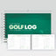 Cart Rider's Golf Log with an inset of an open spread.