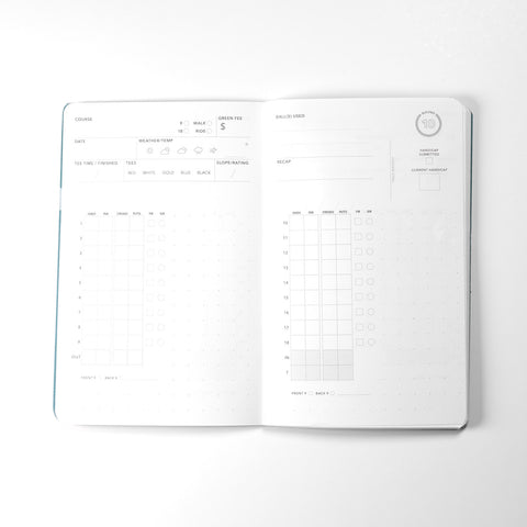 The page spread of all 18 holes