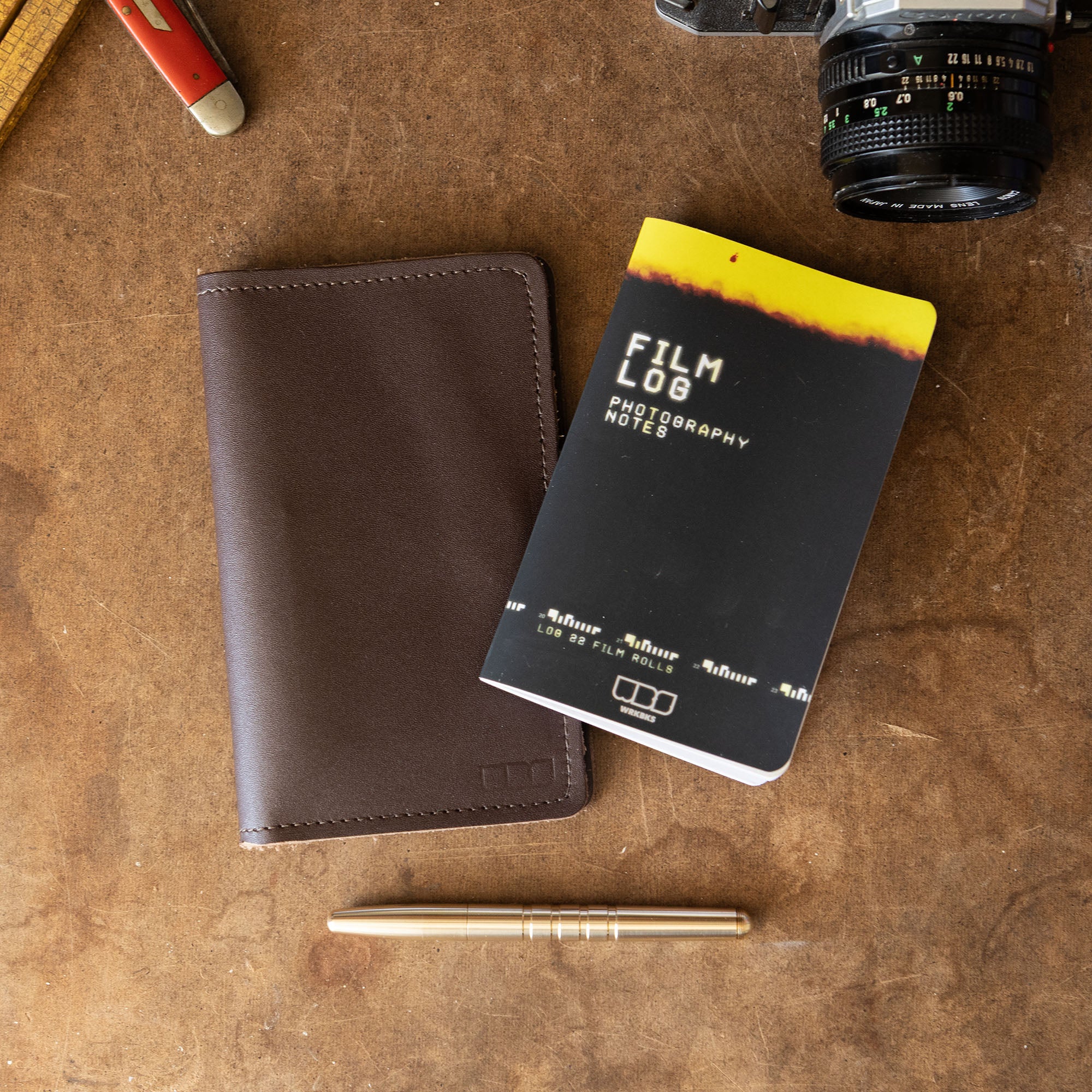 Film Photographer's Kit | Logbook, Pen & Leather Cover