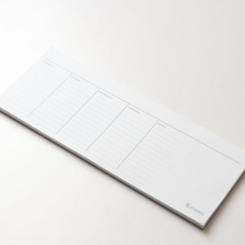 Weekly task planner notepad, 11 x 4.25 inches, 50 tear-off sheets