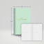 Daily task planner cover with the size and inside page spread